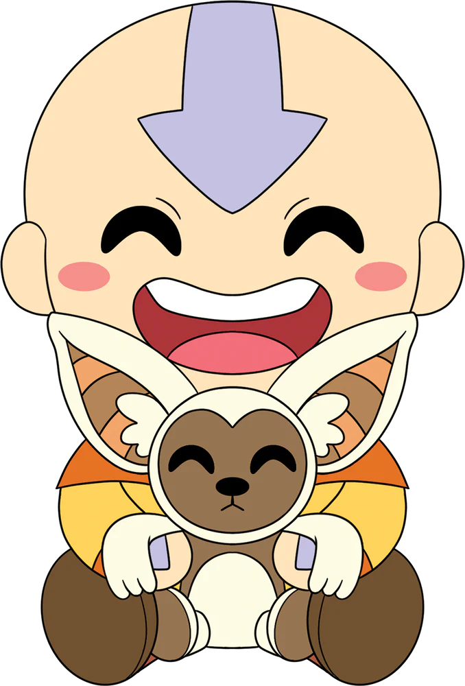 Aang and Momo Sit Plush (1ft)