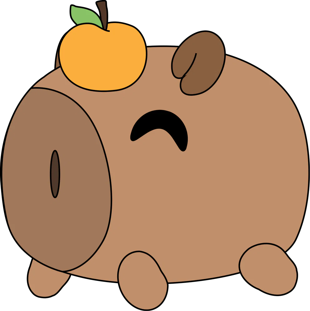 Capybara Yuzu Stickie (6in)