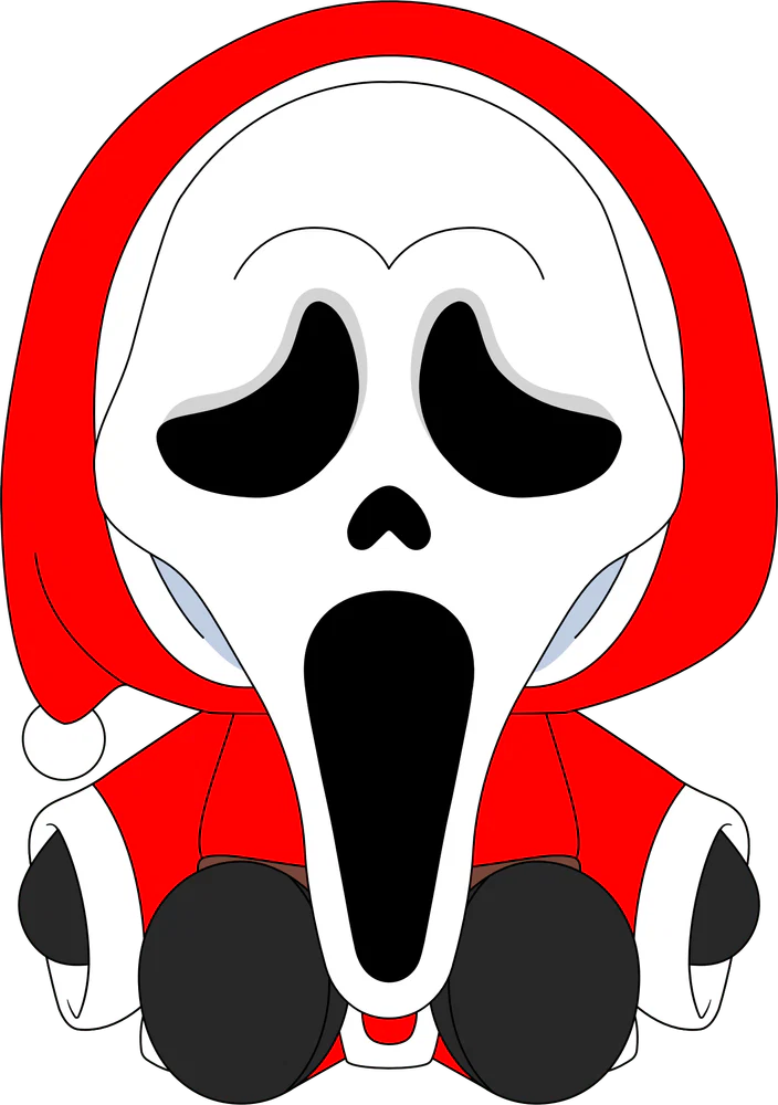 Christmas Ghost Face Plush (9in)