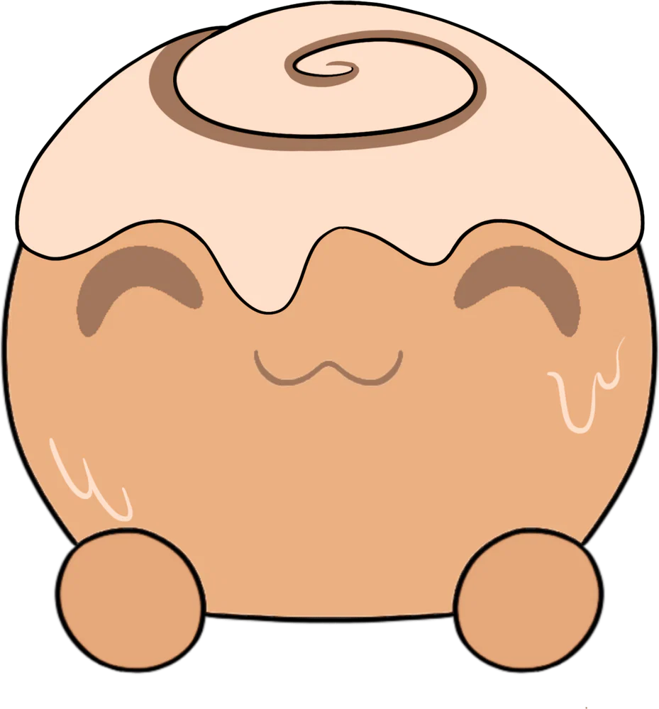 Cinnamon Bun Slimecicle Stickie (6in)