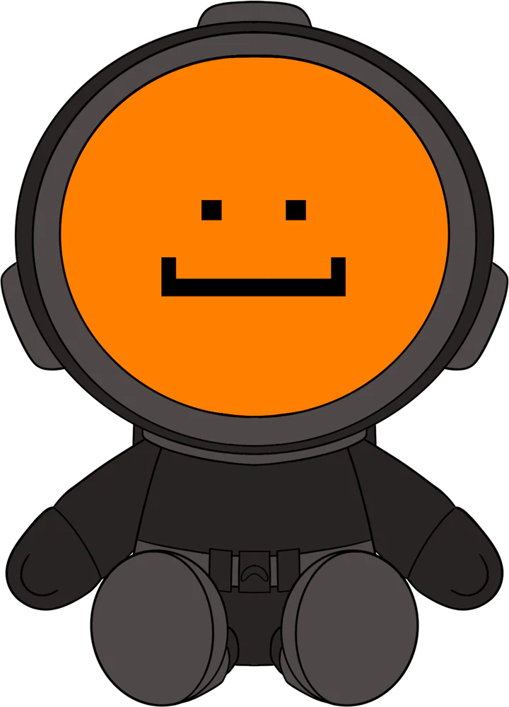 Content Warning Orange Plush (9in)