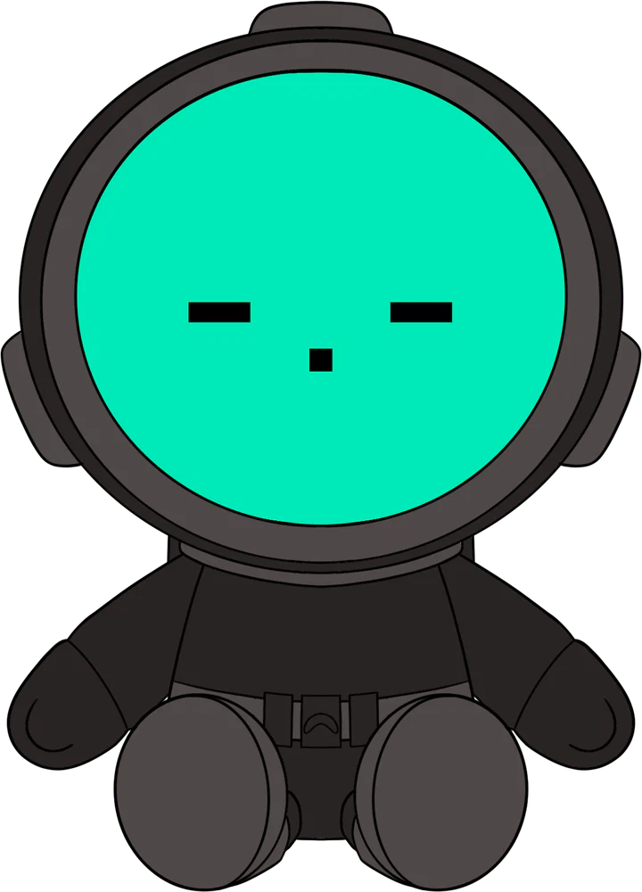 Content Warning Teal Plush (9in)