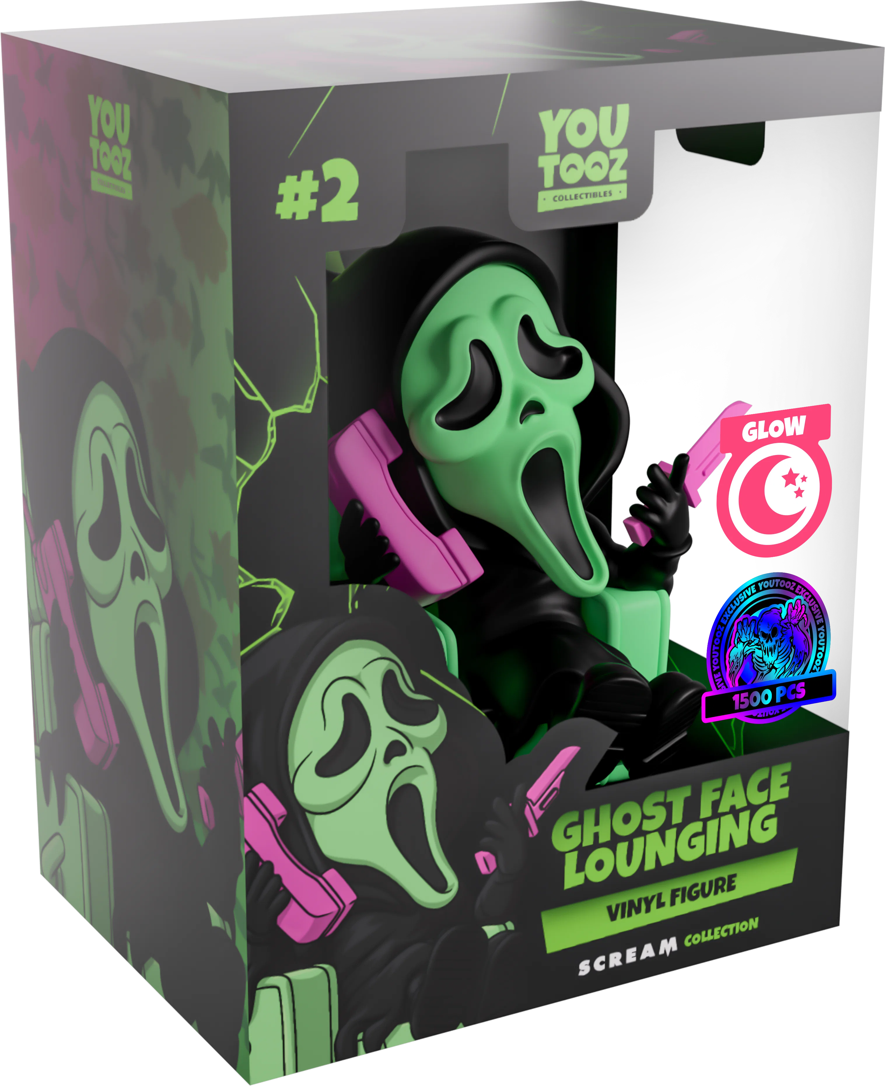 Glow in the Dark Ghost Face Lounging - Image 2