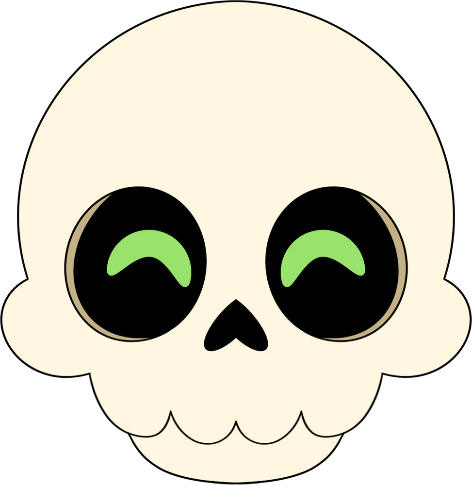 Halloween Skull Stickie (6in)