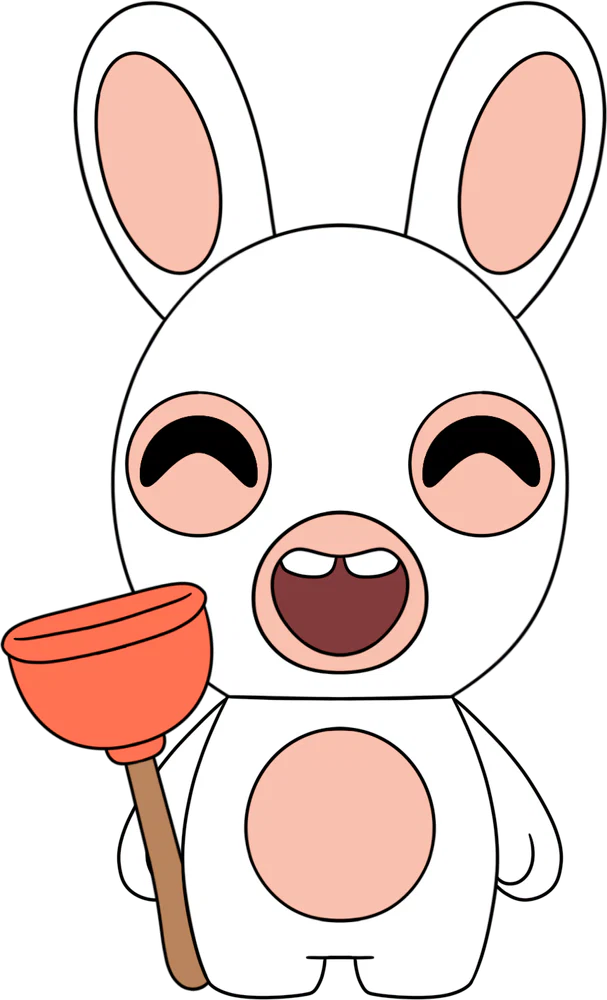 Rabbids Plunger Plush (9in)